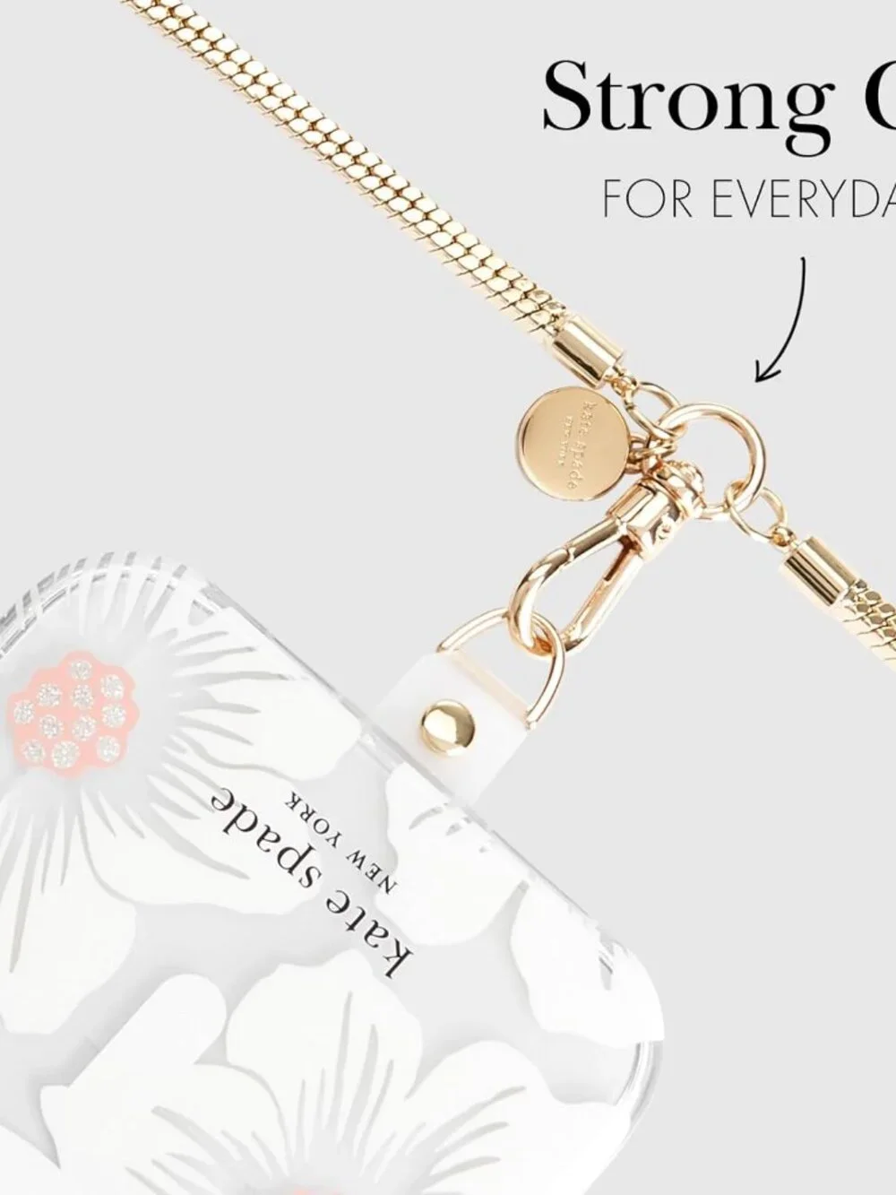 NWT Kate Spade Gold Crossbody Cell Phone Chain